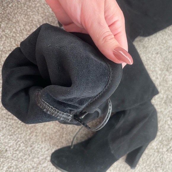 Suede thigh high boots size 10 - Picture 2 of 5